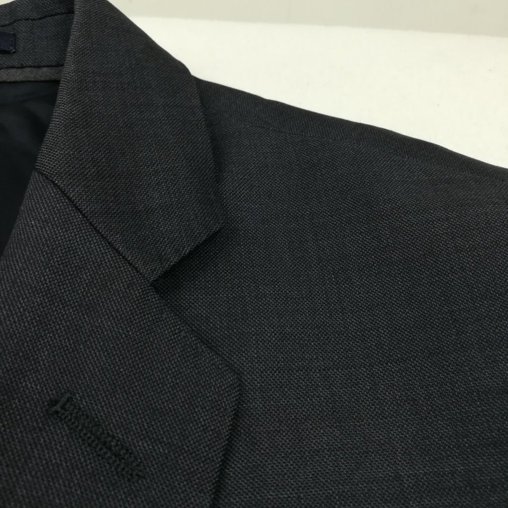 J Crew 36S Ludlow Slim Fit Italian Wool Sharkskin Blue Sport Coat Suit Jacket - Picture 3 of 10